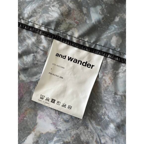 And Wander Technical Hooded Ripstop Jacket Abstract Print - Picture 8 of 11